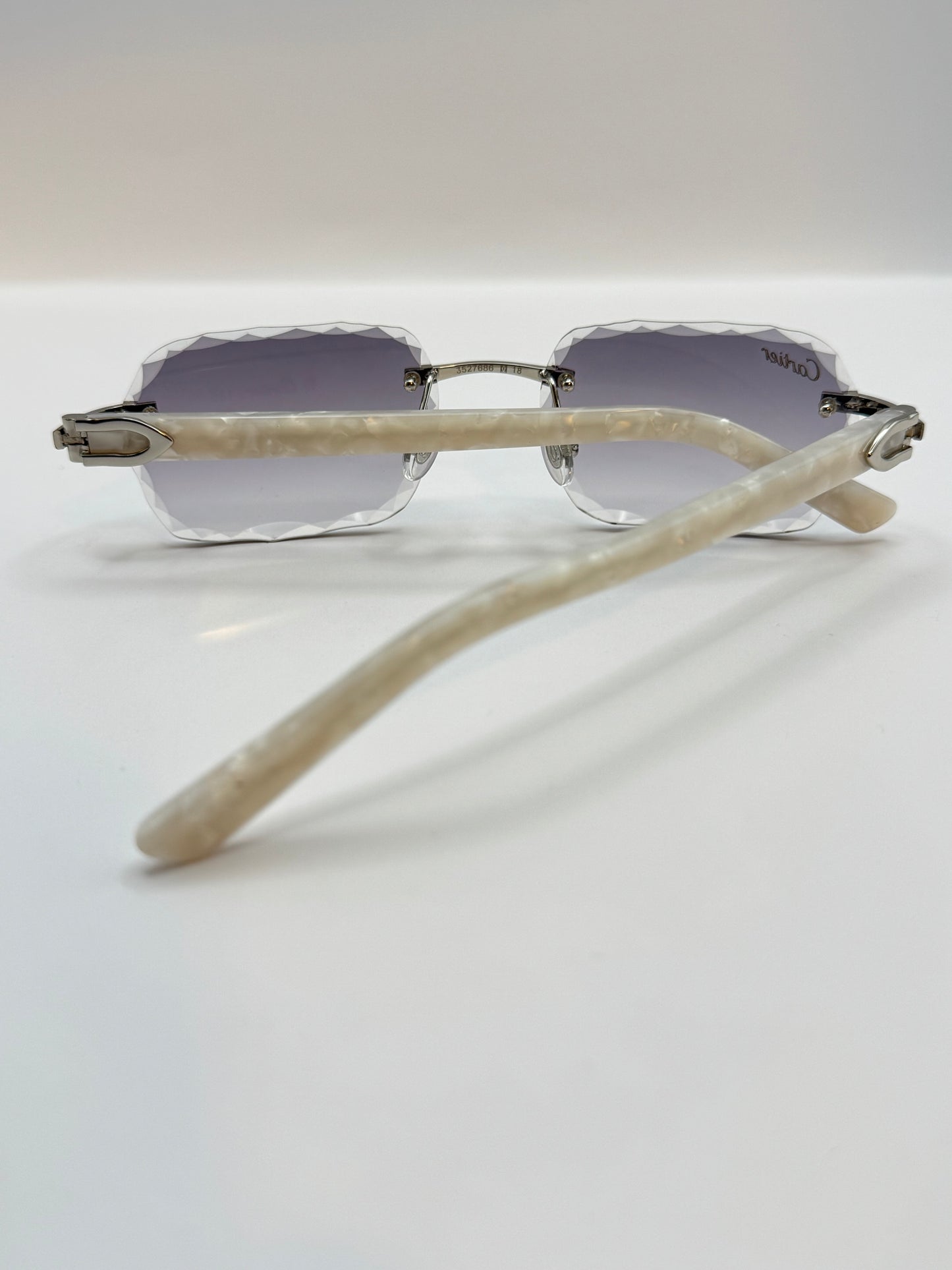 White acetate sunglasses