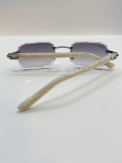 White acetate sunglasses