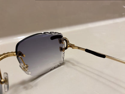 Iced out C wire glasses