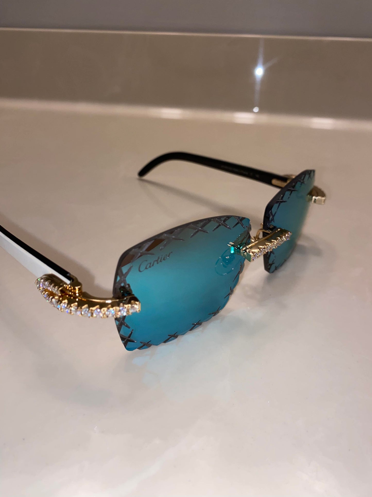 Custom moissanite mirror white buffs