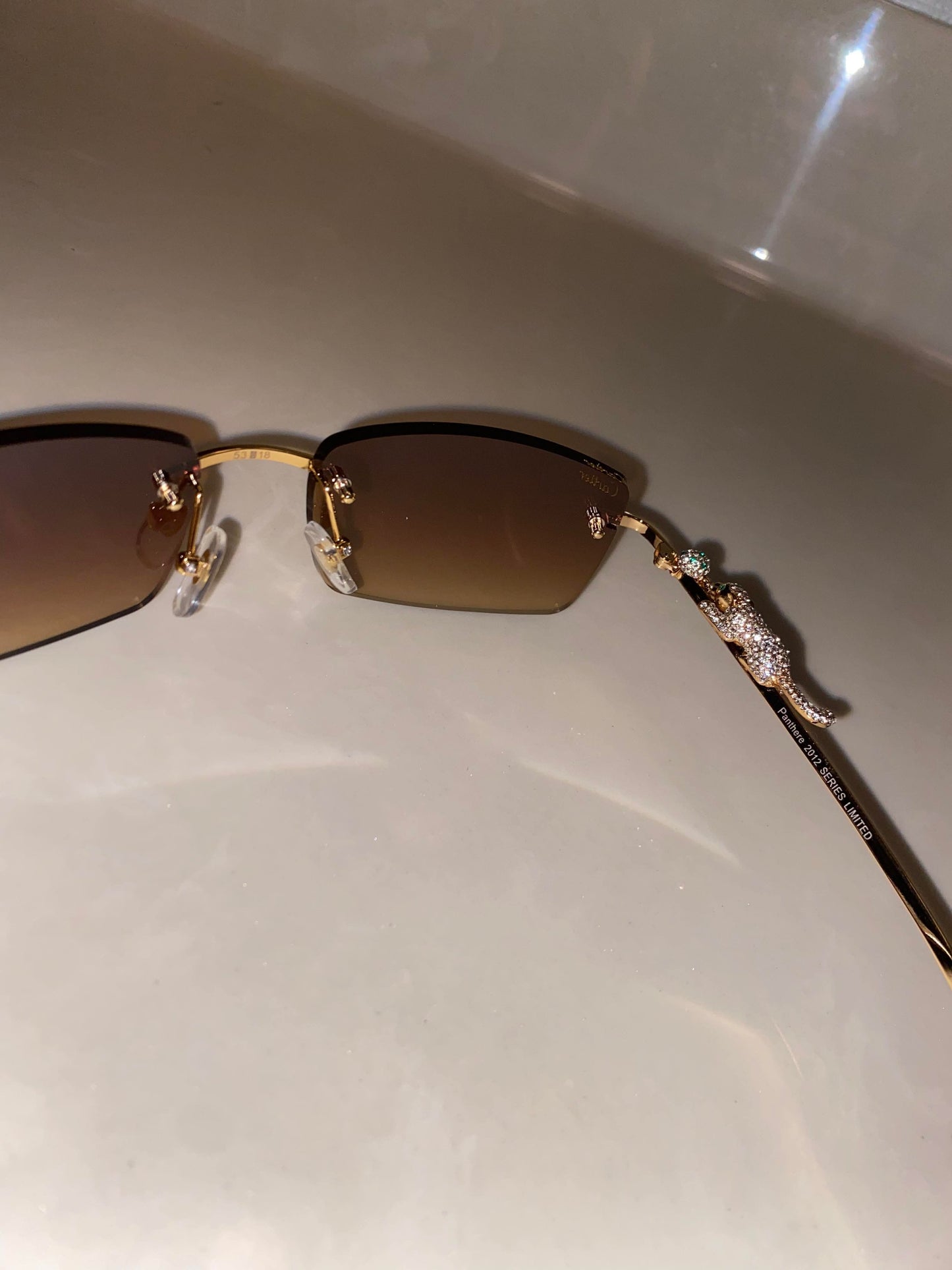Iced out Panther Glasses
