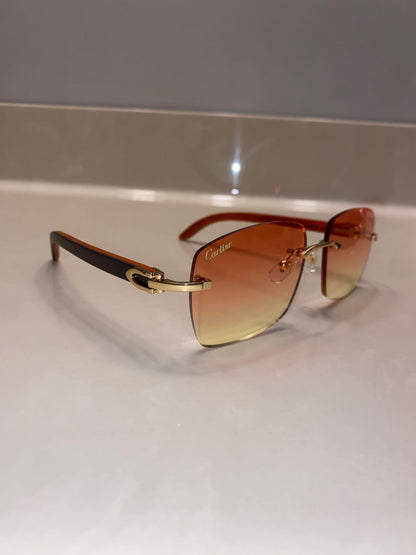 Black orange Wood glasses