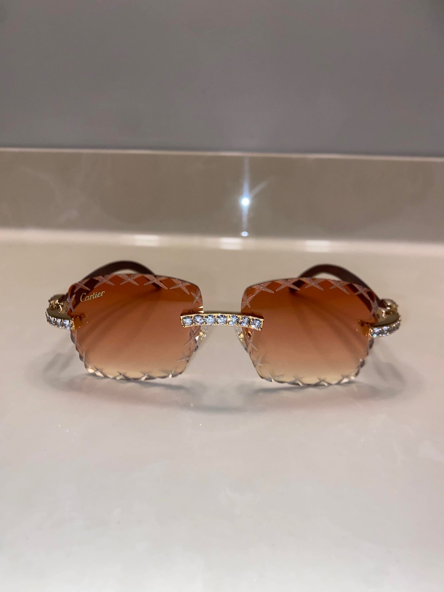 Iced out wood Sunglasses