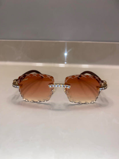 Iced out wood Sunglasses