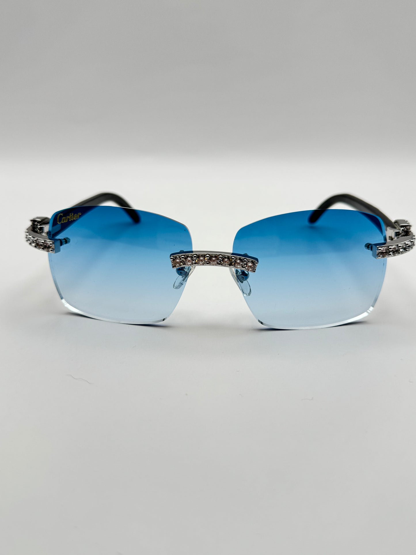 Iced out Rimless Sunglasses Detroit style Buffs