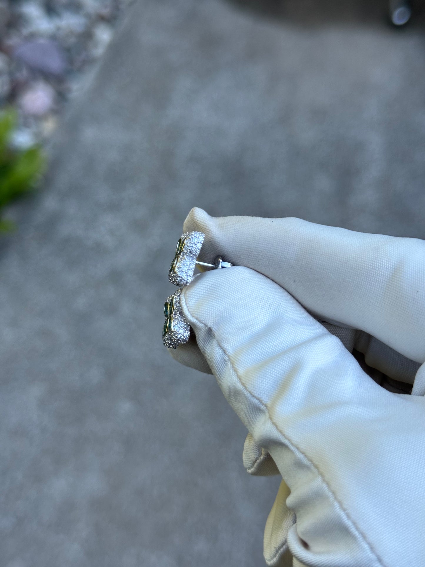 Moissanite flower Earrings