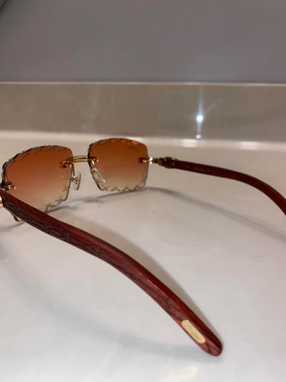 Iced out wood Sunglasses