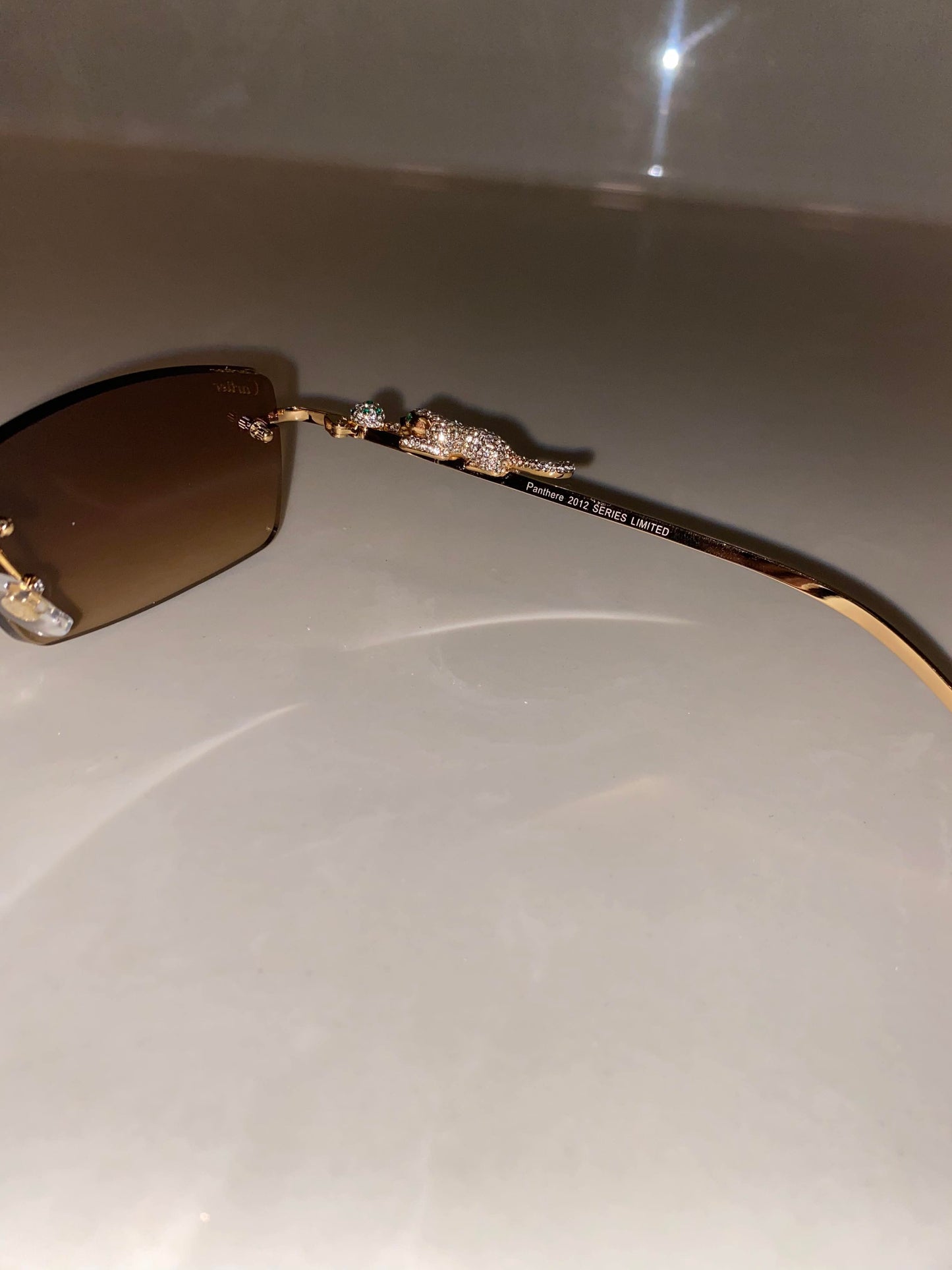 Iced out Panther Glasses
