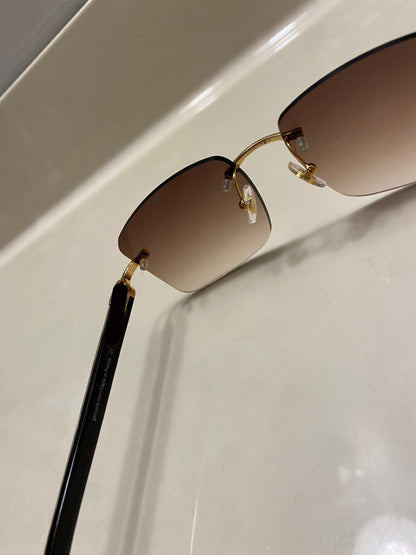 2023 Rimless Sunglasses White buffs