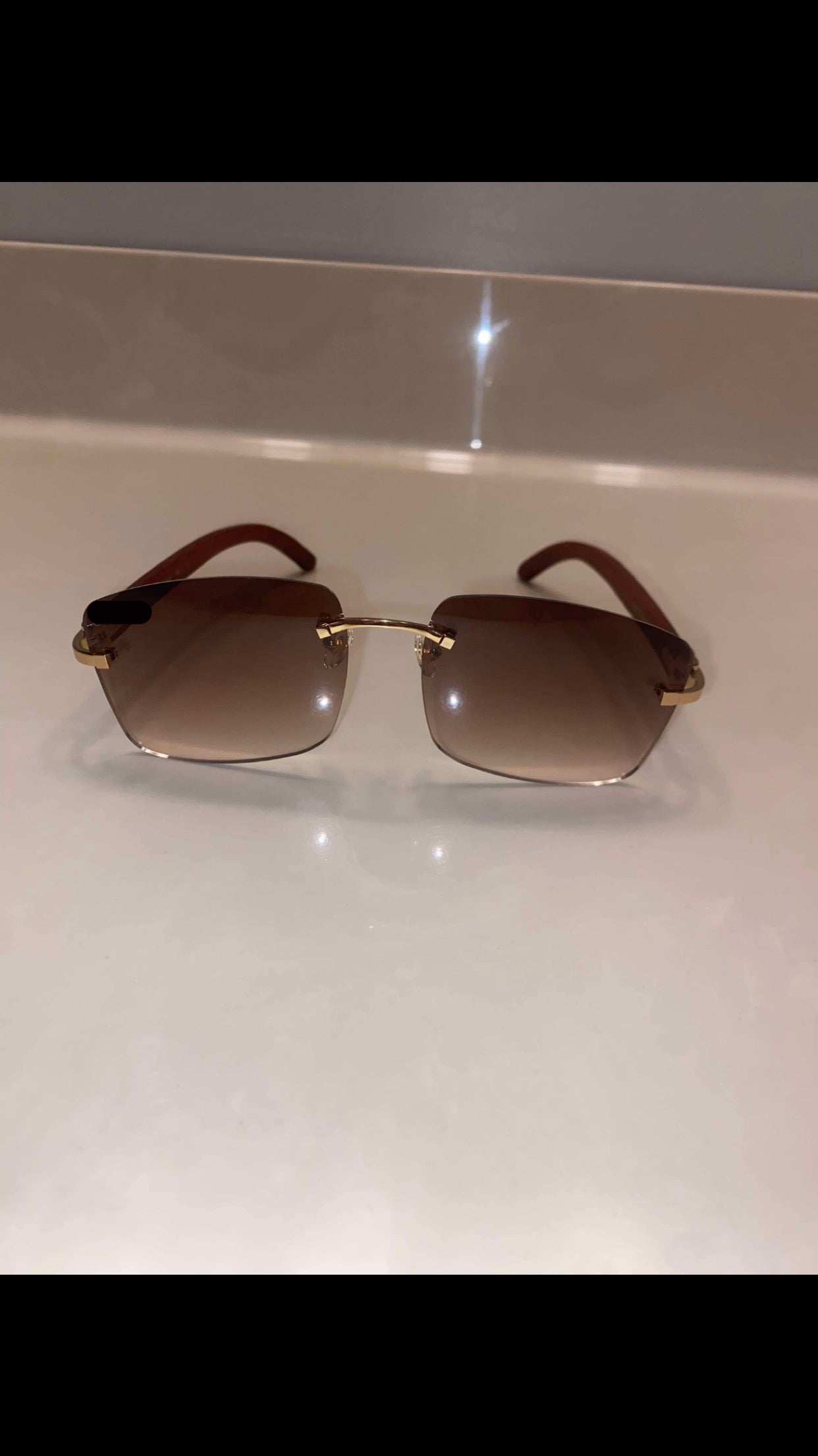 Rimless buffs Sunglasses Wood style