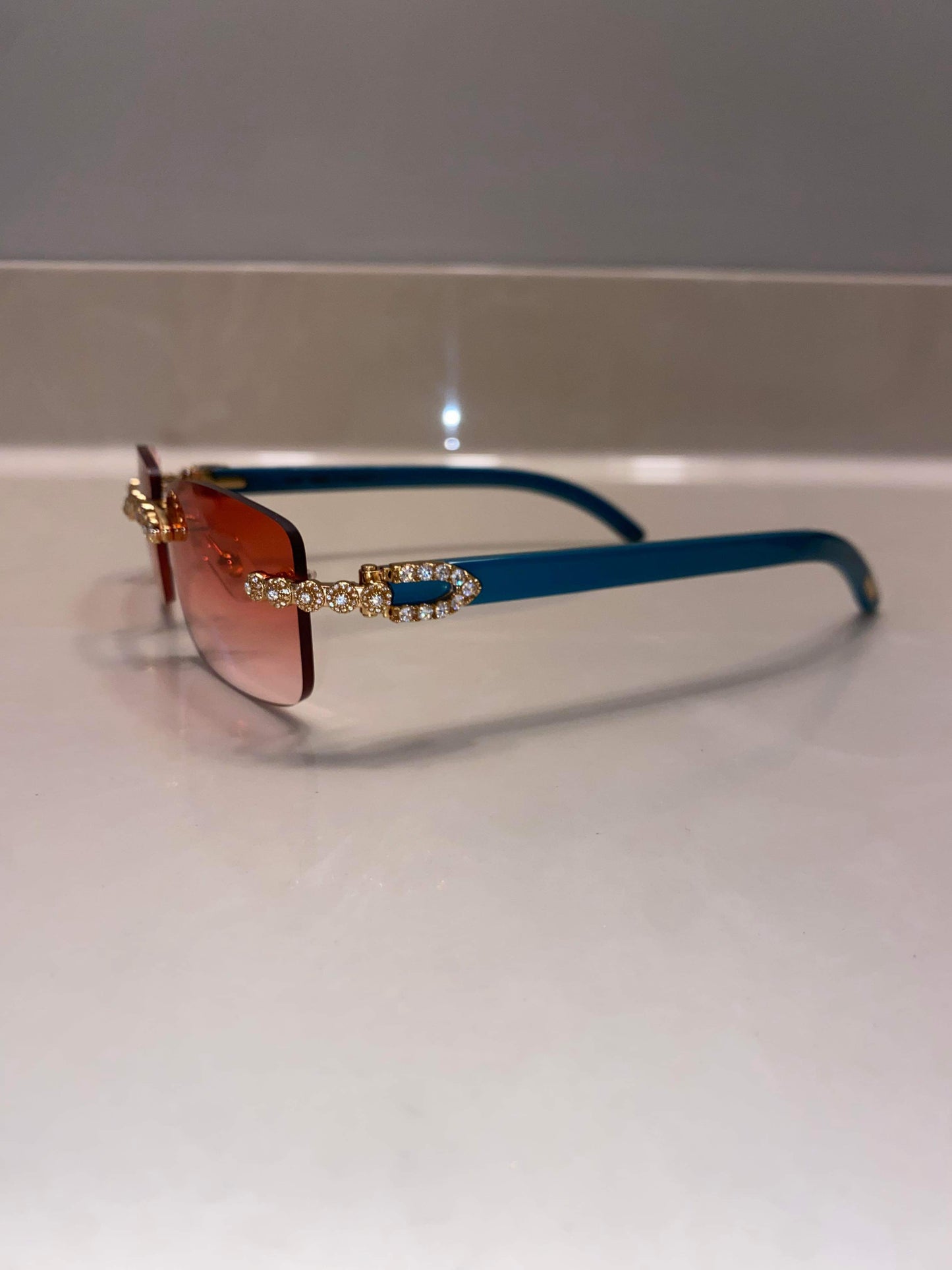 Made to order: Iced out moissanite Sunglasses