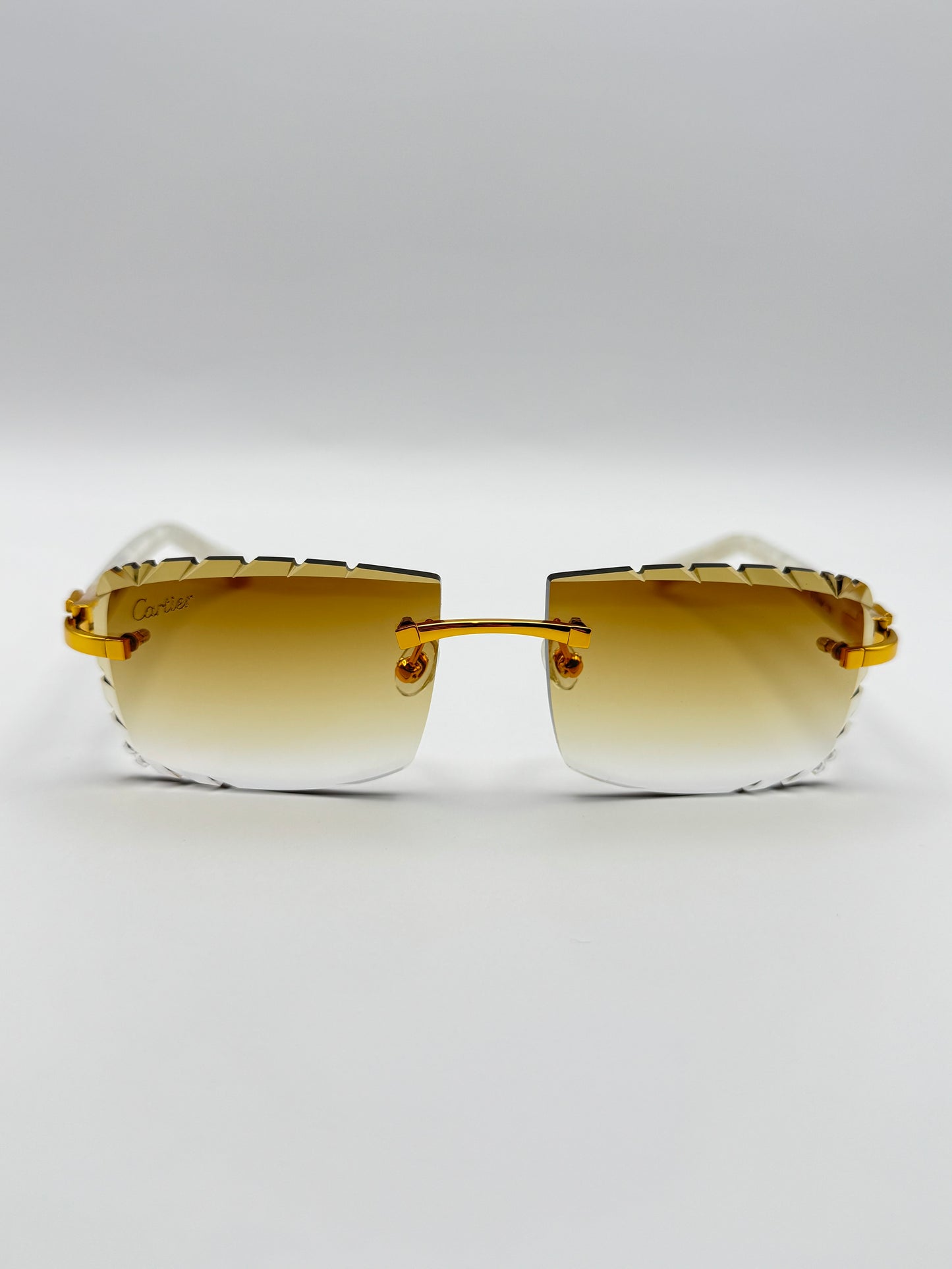 White acetate sunglasses