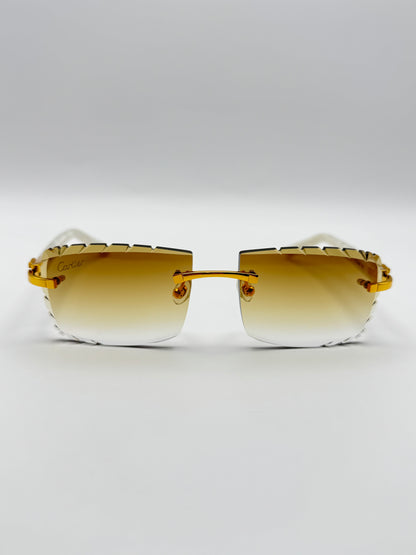 White acetate sunglasses