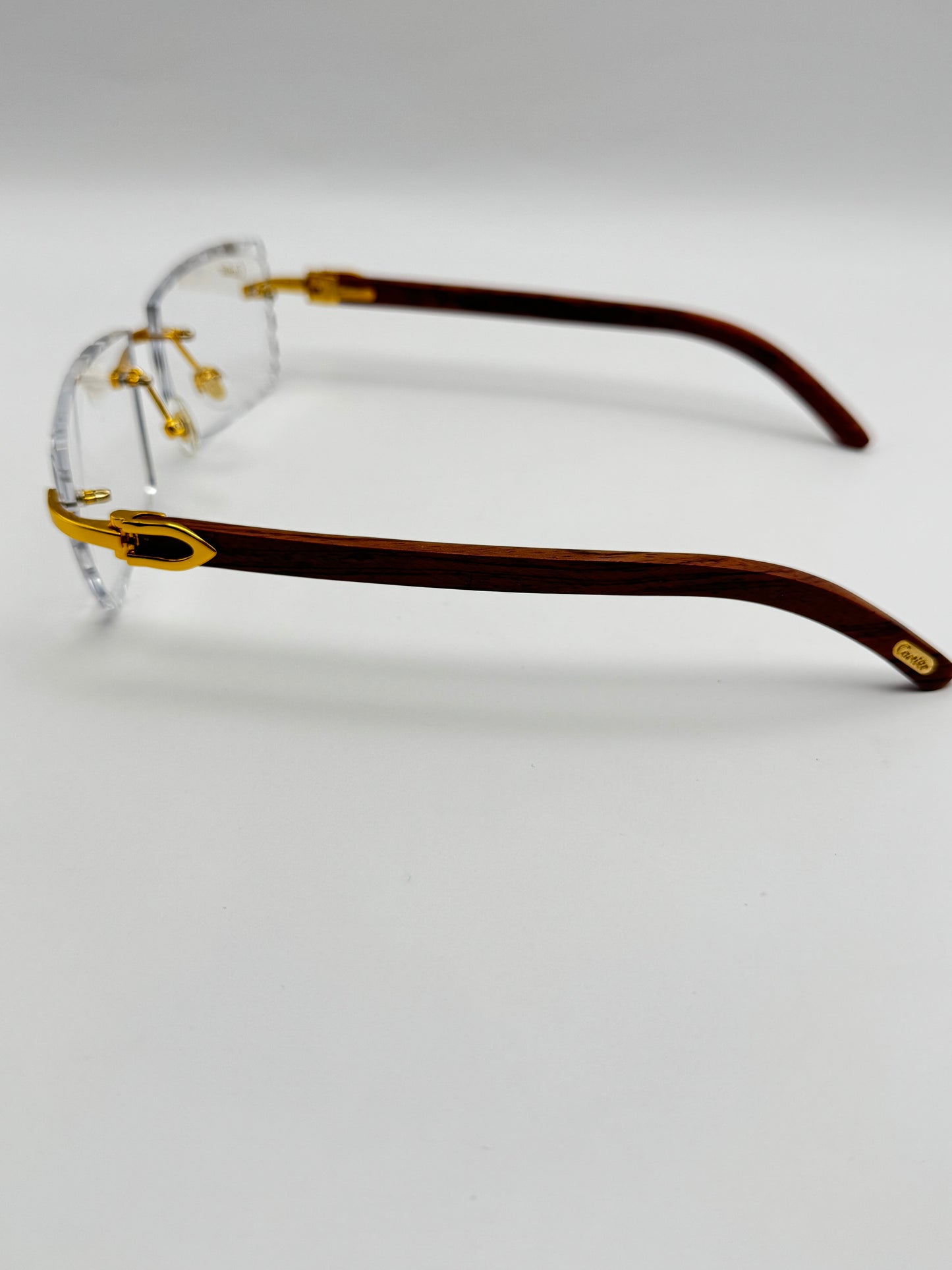 Diamond cut Wood Glasses