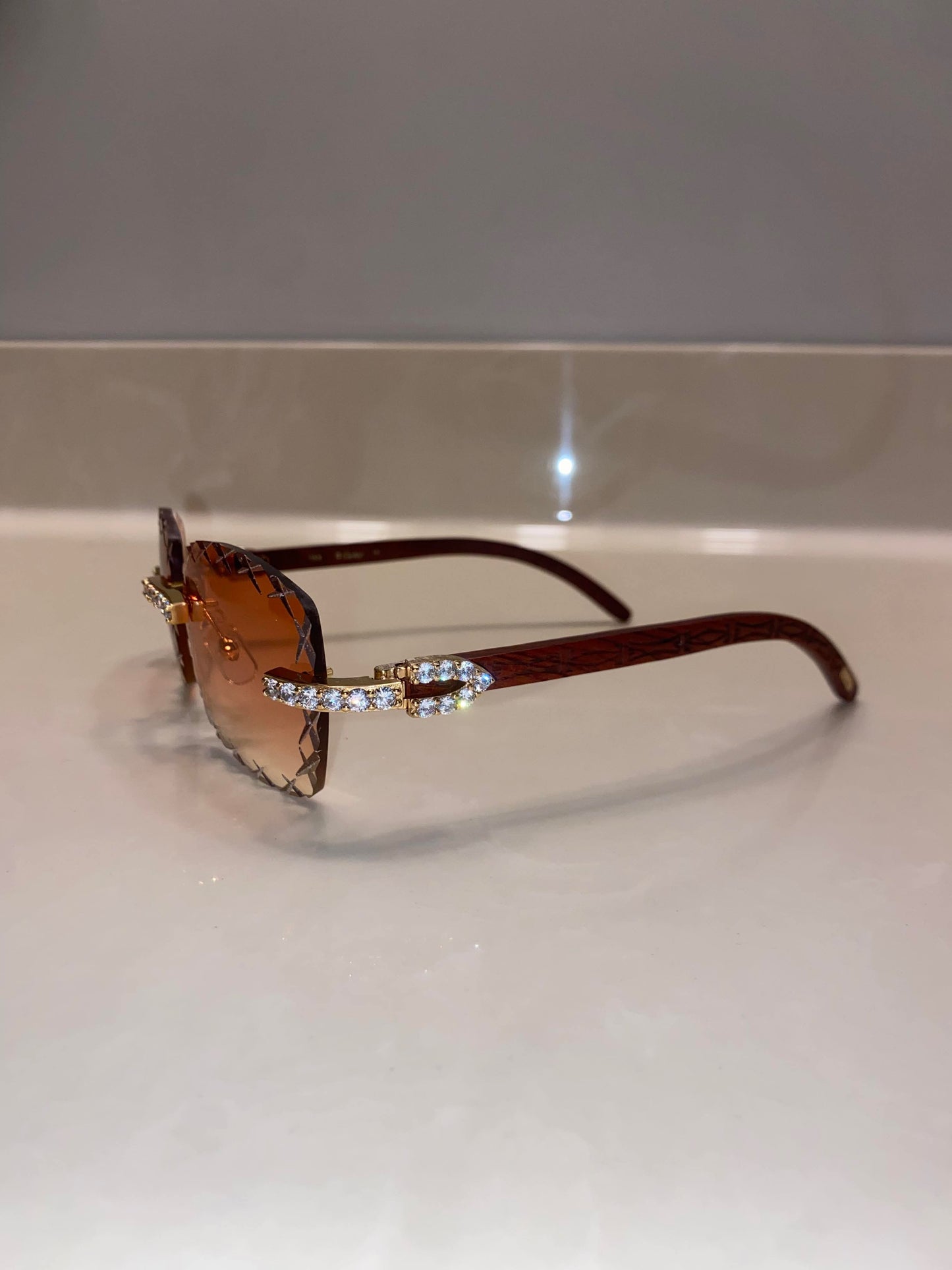 Iced out wood Sunglasses
