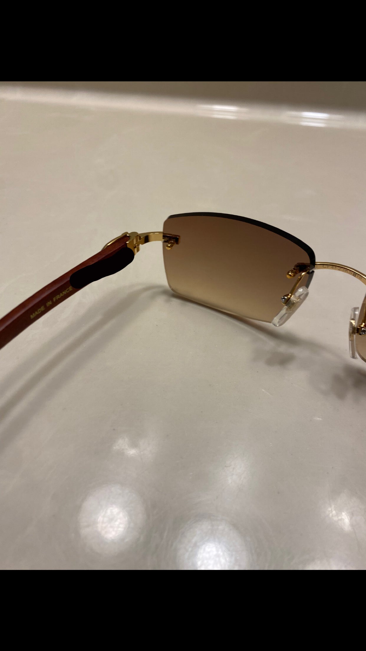 Rimless buffs Sunglasses Wood style