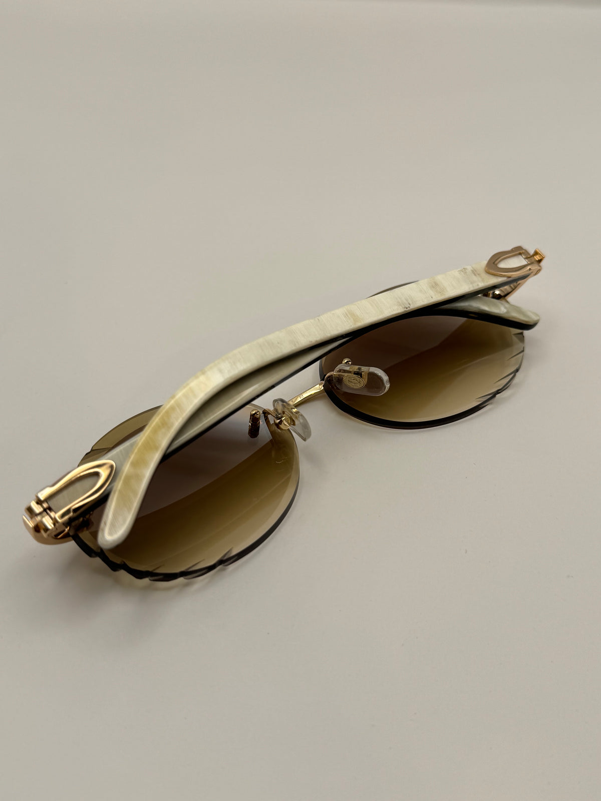 Retro White buff Sunglasses 54mm