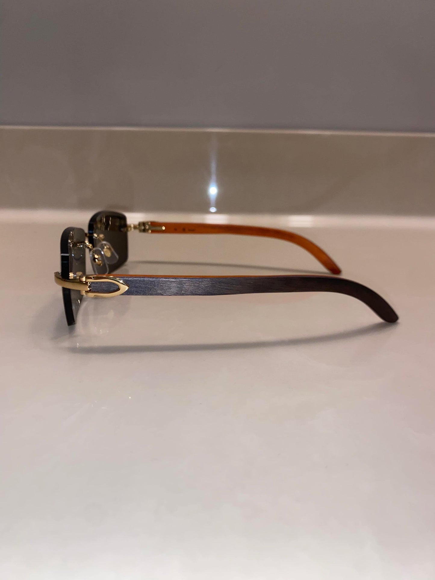 Black orange Wood glasses