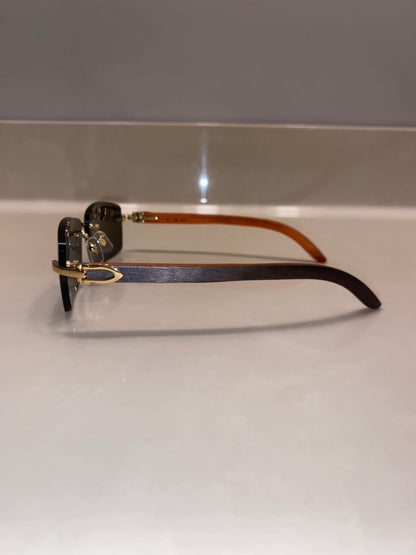 Black orange Wood glasses