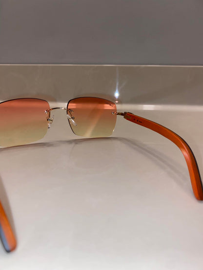 Black orange Wood glasses