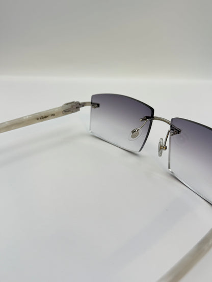 White acetate sunglasses
