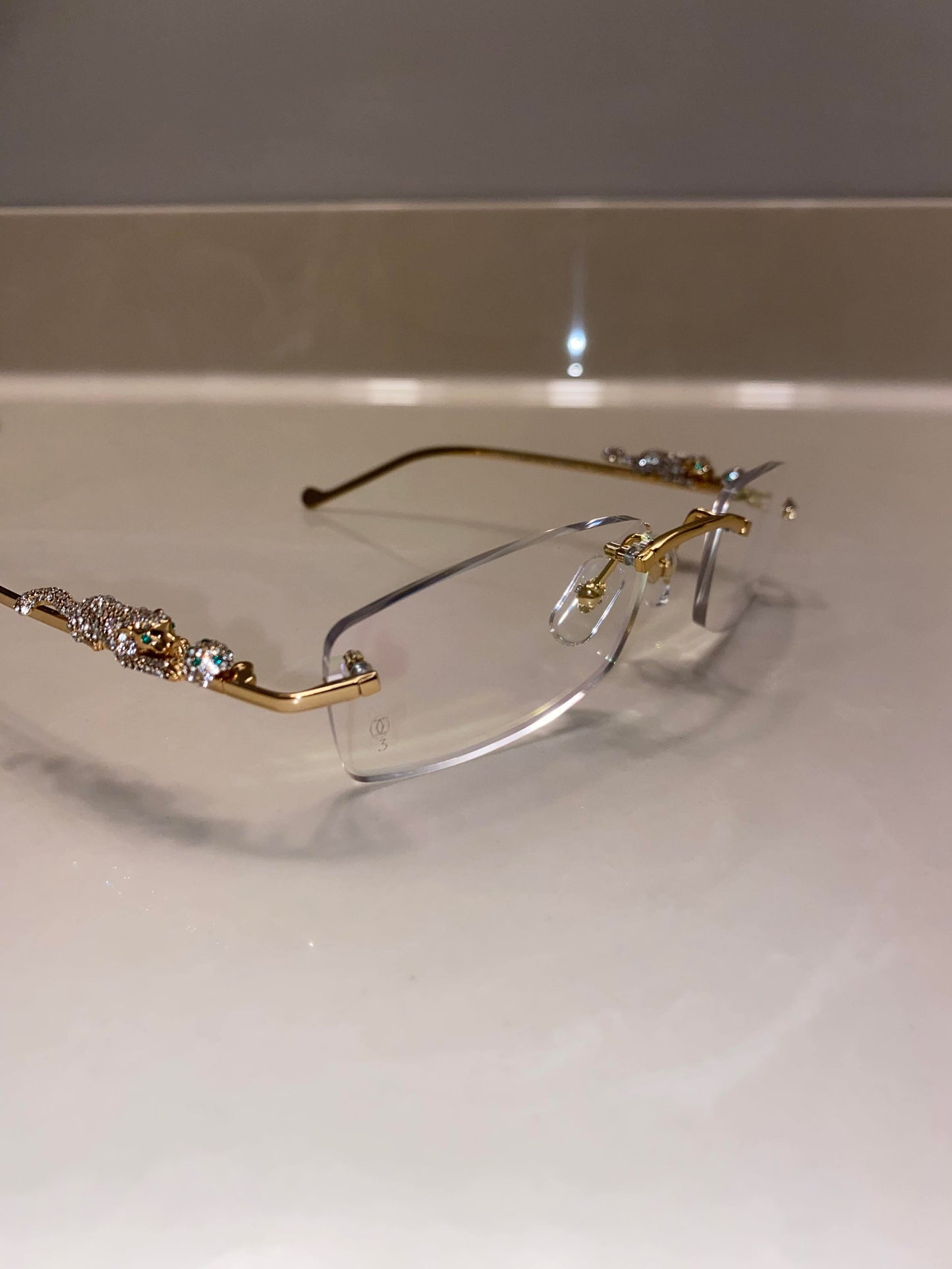 Iced out Panther Glasses