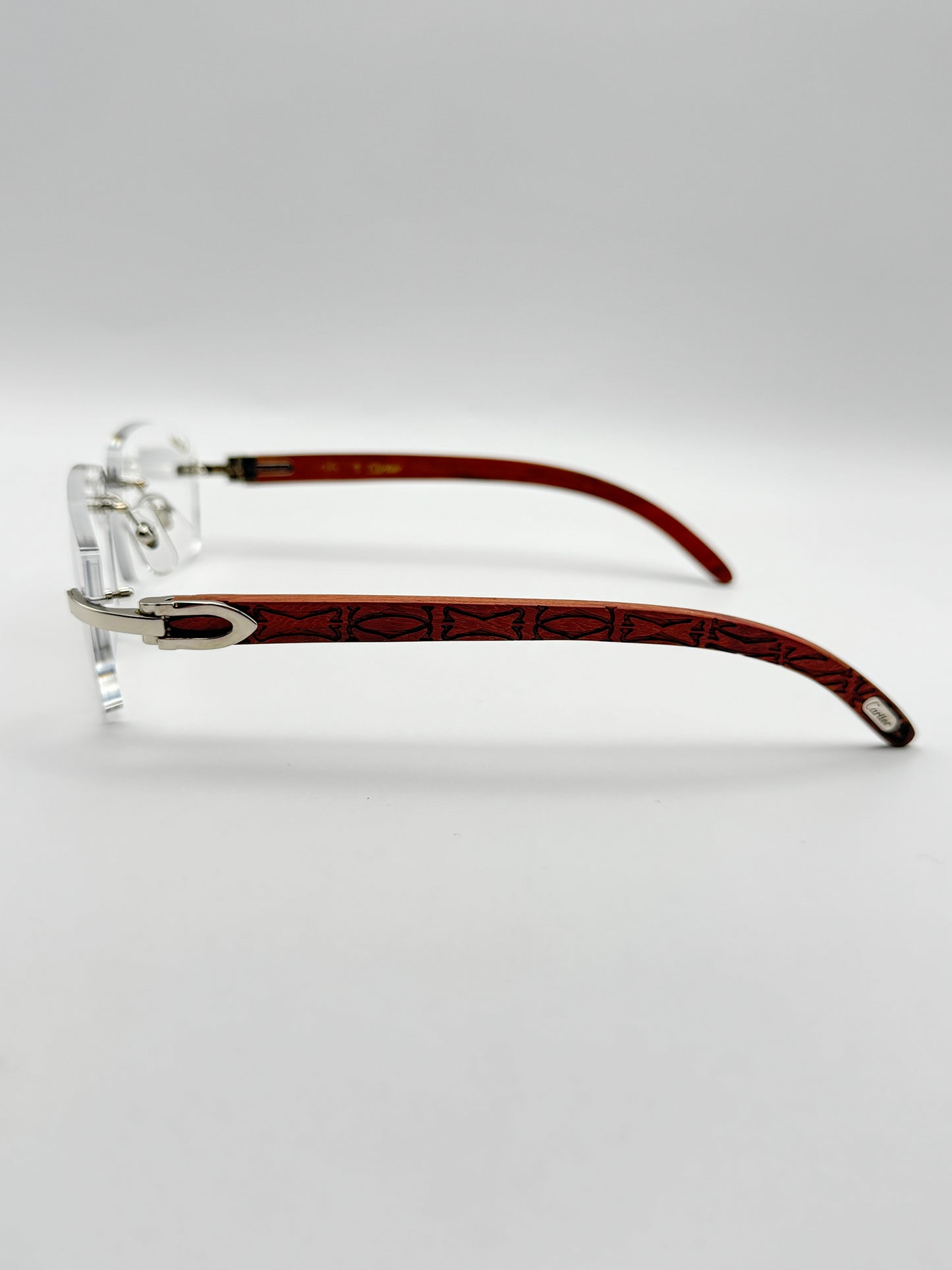 Rimless Sunglasses Wood style