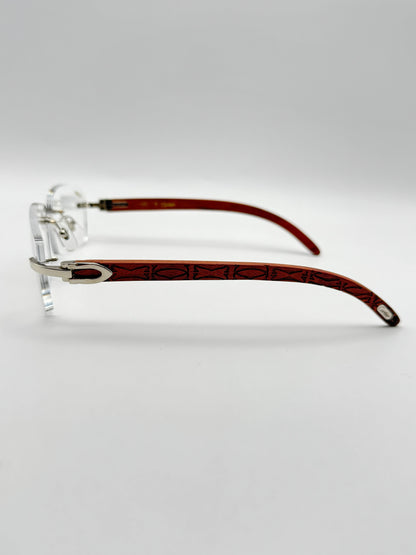 Rimless Sunglasses Wood style