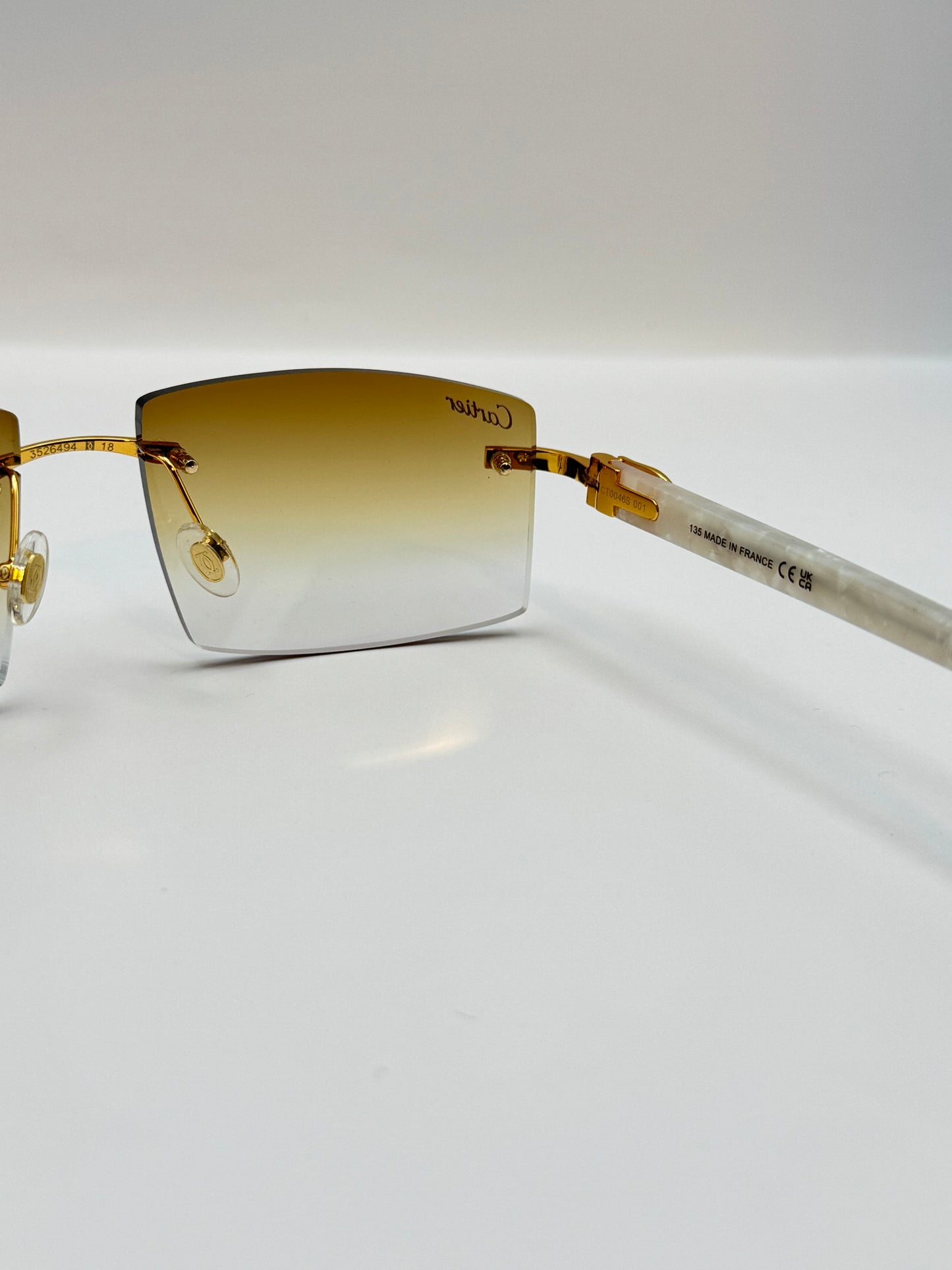 White acetate sunglasses