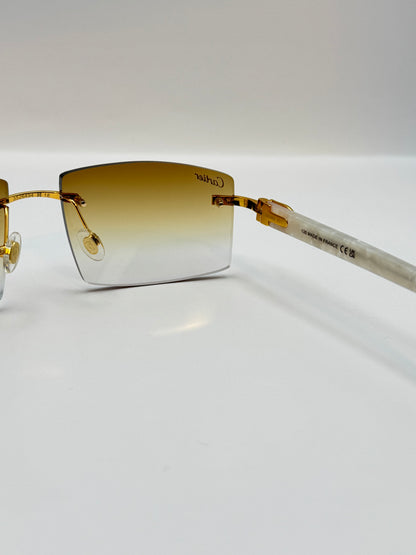 White acetate sunglasses
