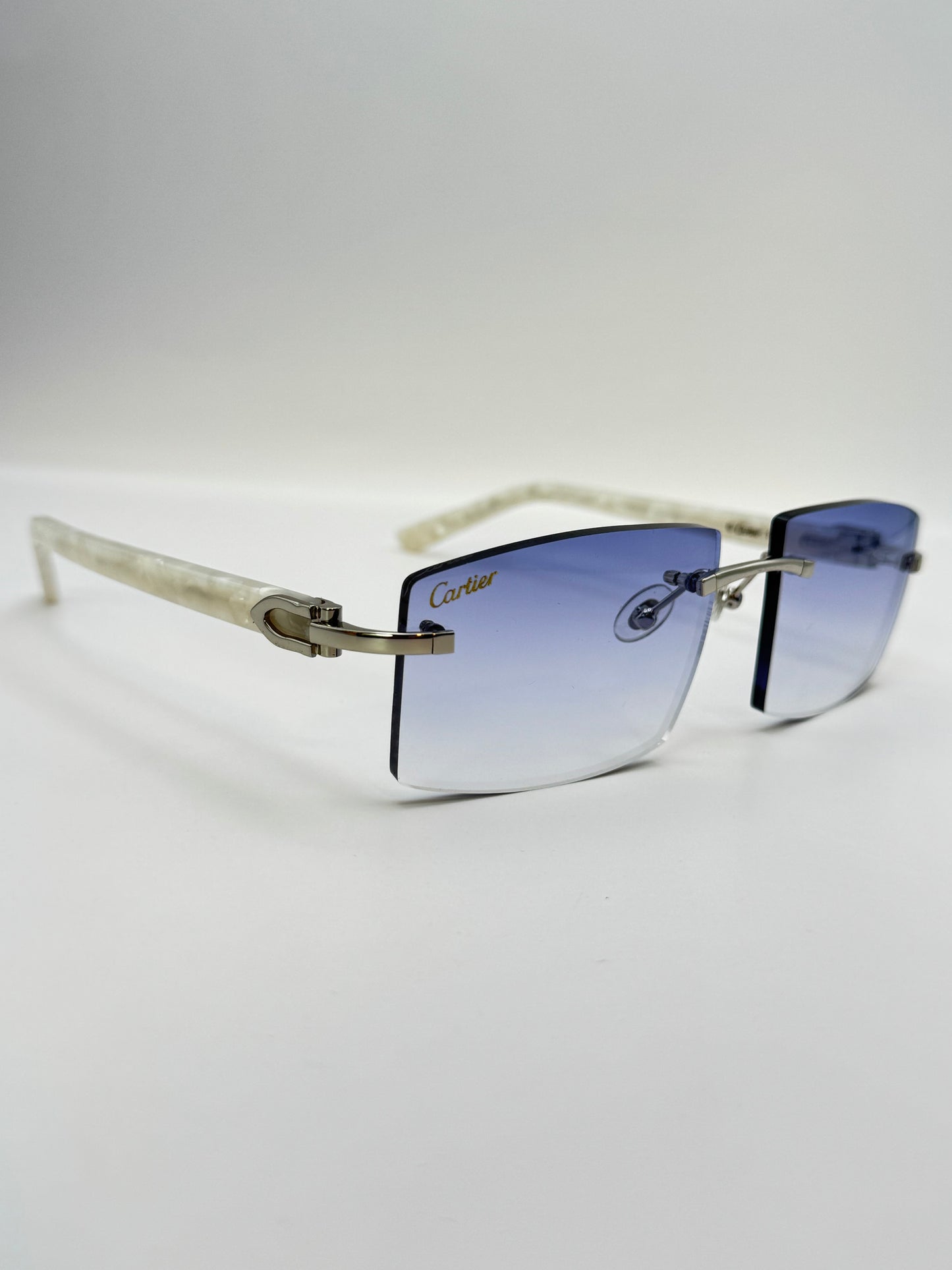 White acetate sunglasses