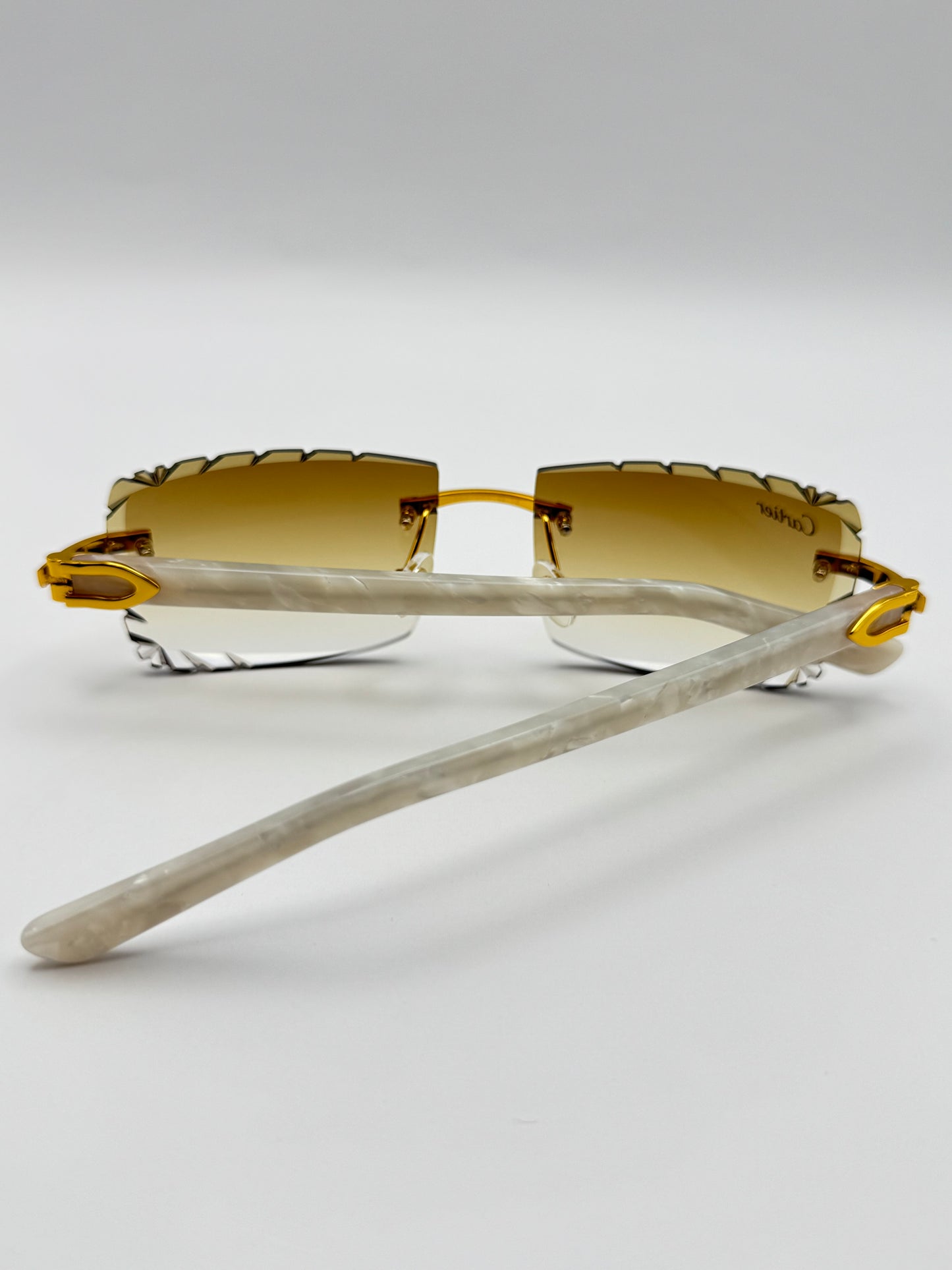 White acetate sunglasses