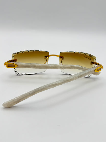 White acetate sunglasses