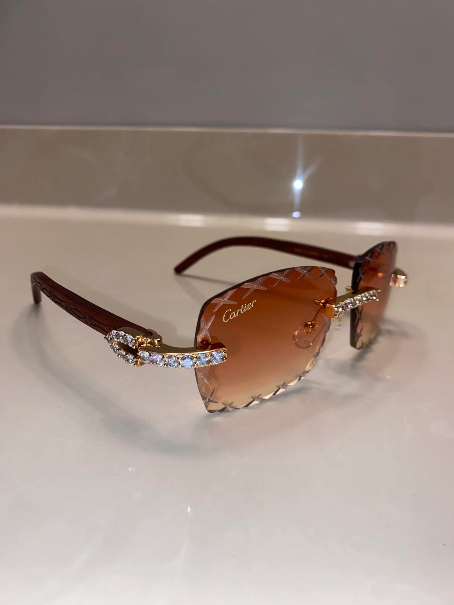 Iced out wood Sunglasses
