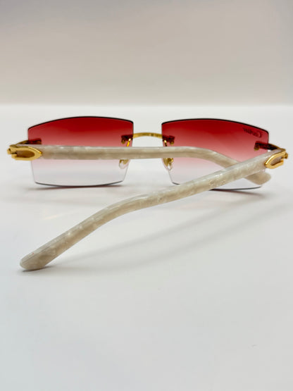 White acetate sunglasses