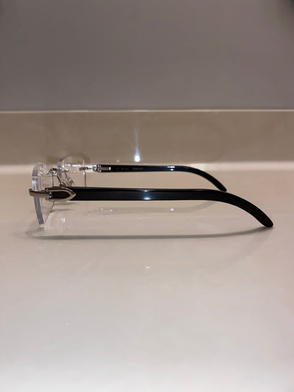 Rimless Sunglasses Black buffs