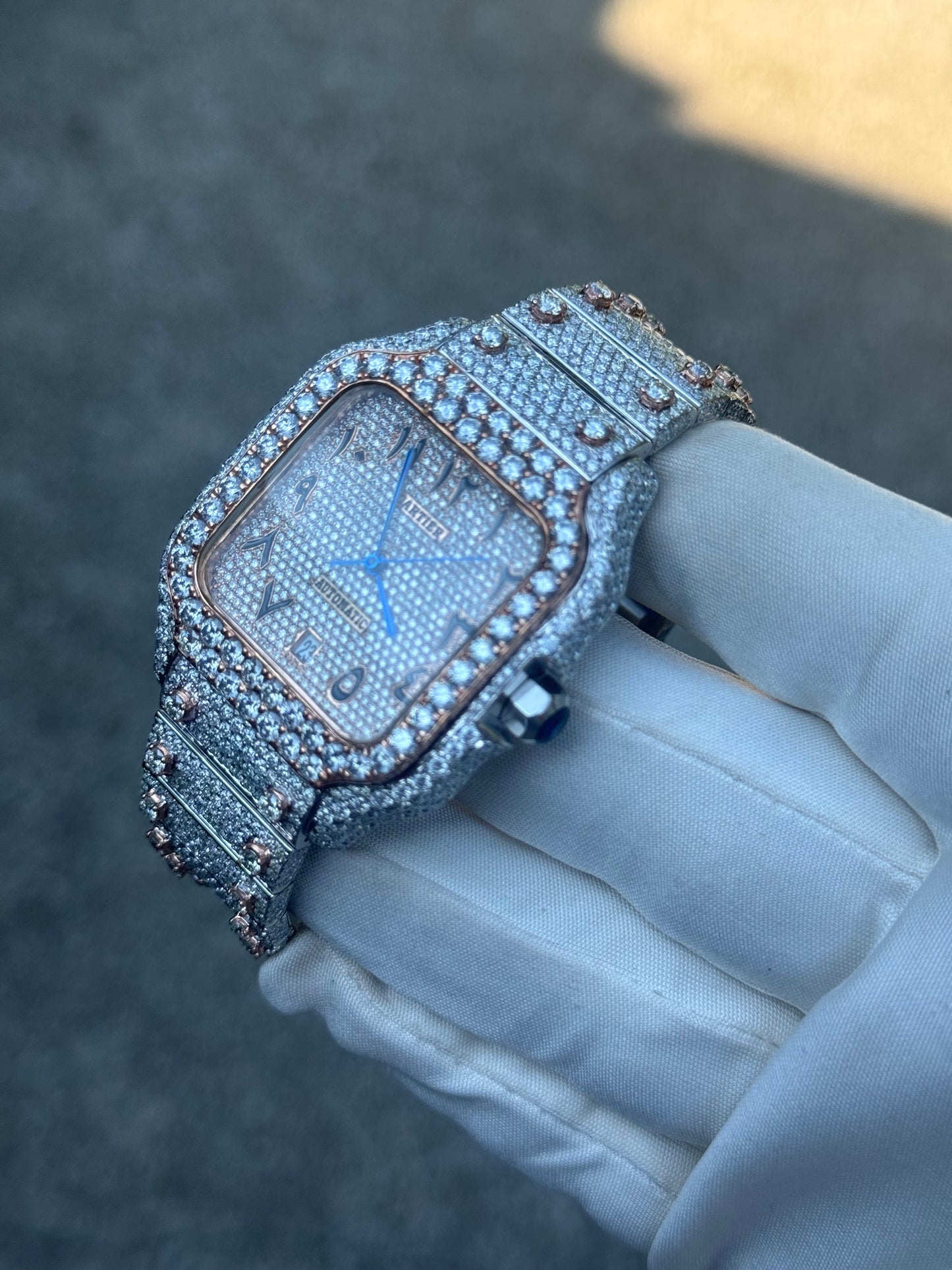 Custom Moissanite watch