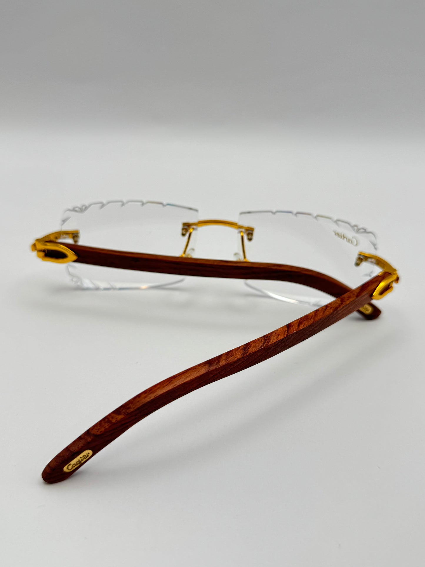 Diamond cut Wood Glasses