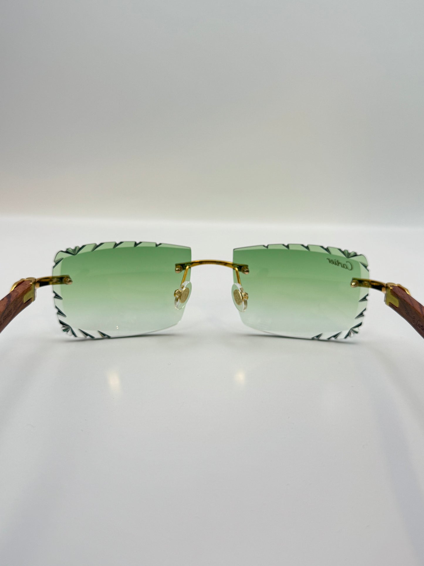Diamond cut Wood Glasses