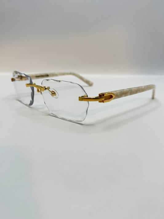 White acetate sunglasses