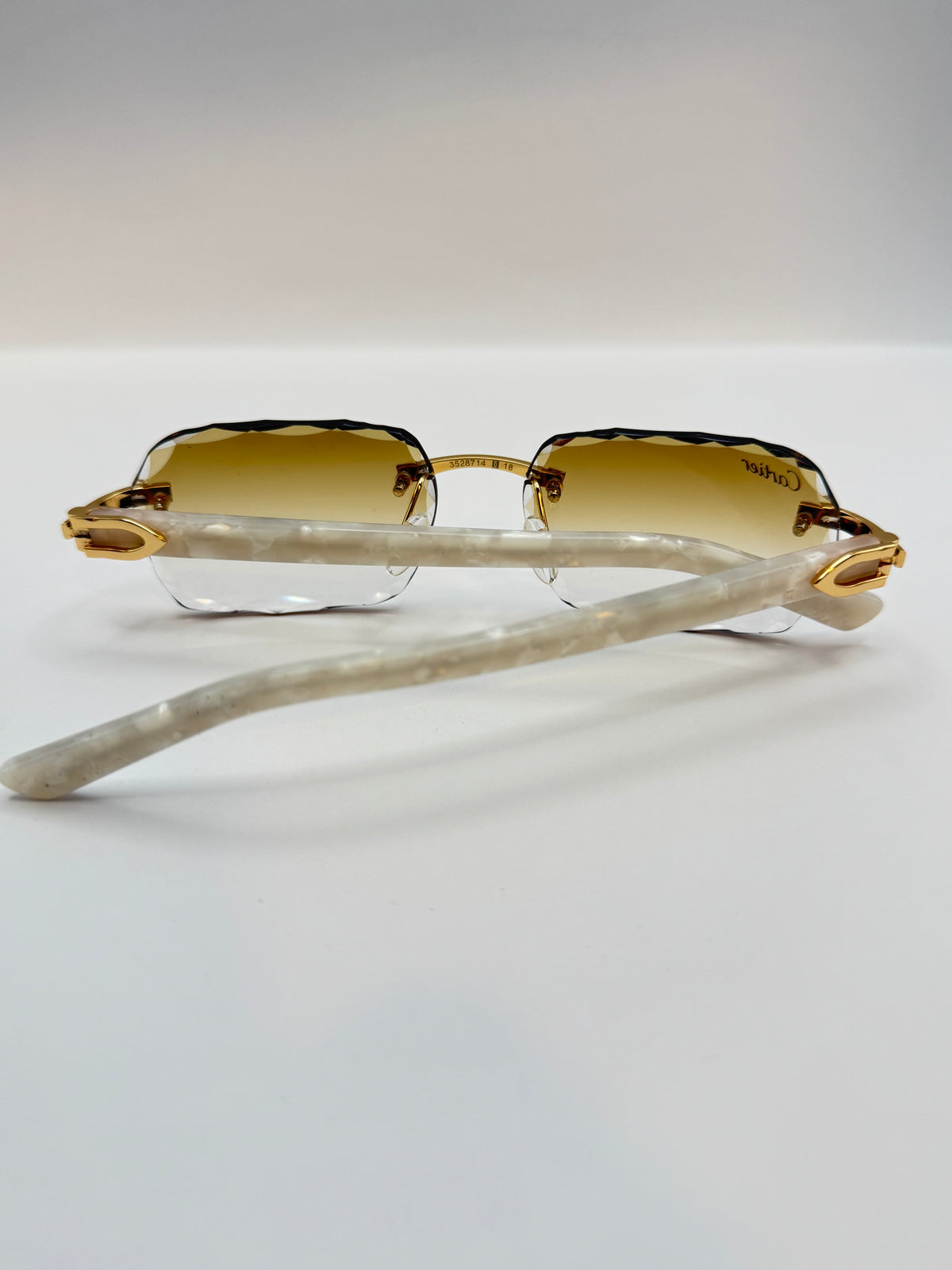 White acetate sunglasses
