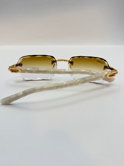 White acetate sunglasses