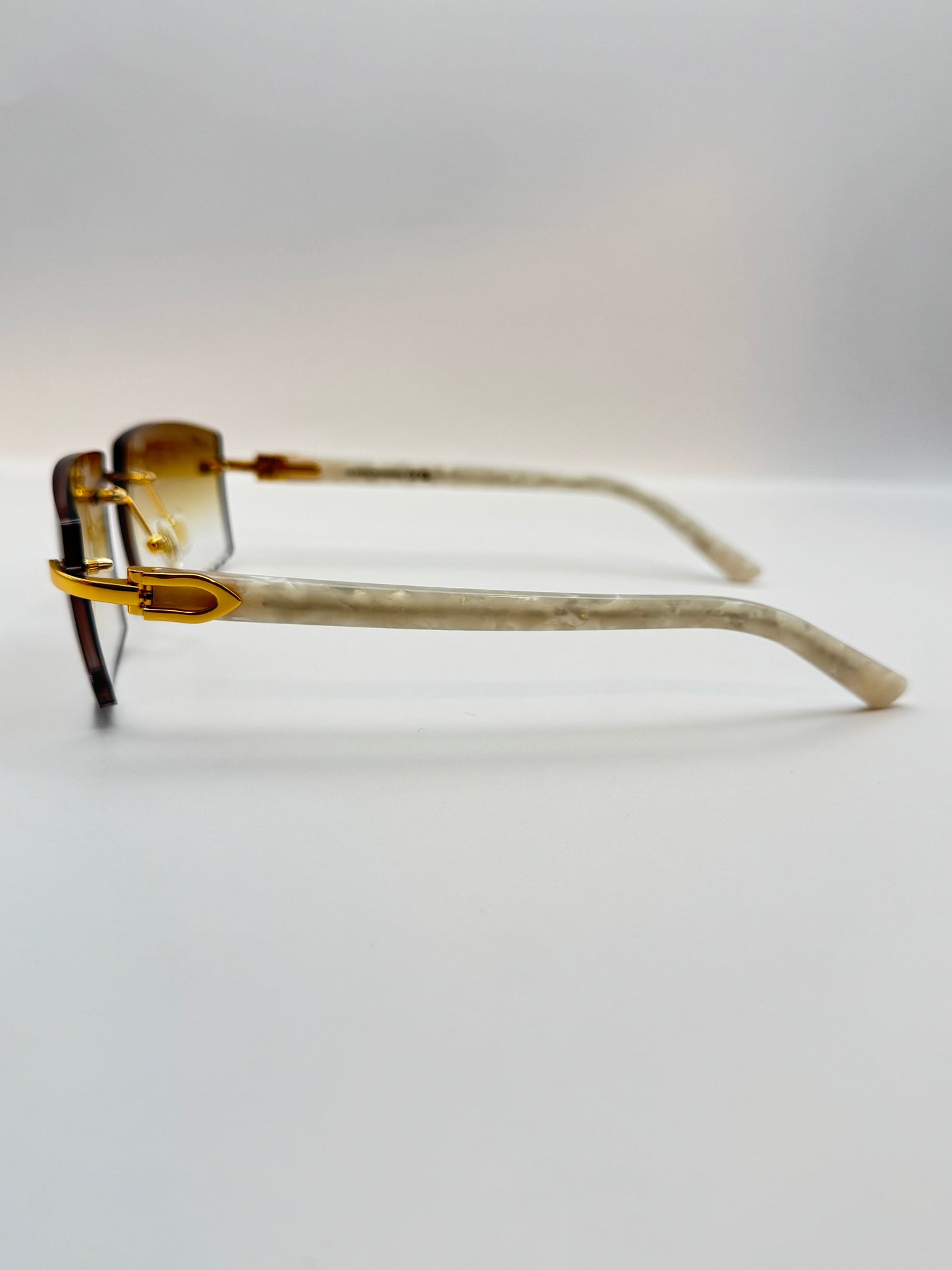 White acetate sunglasses