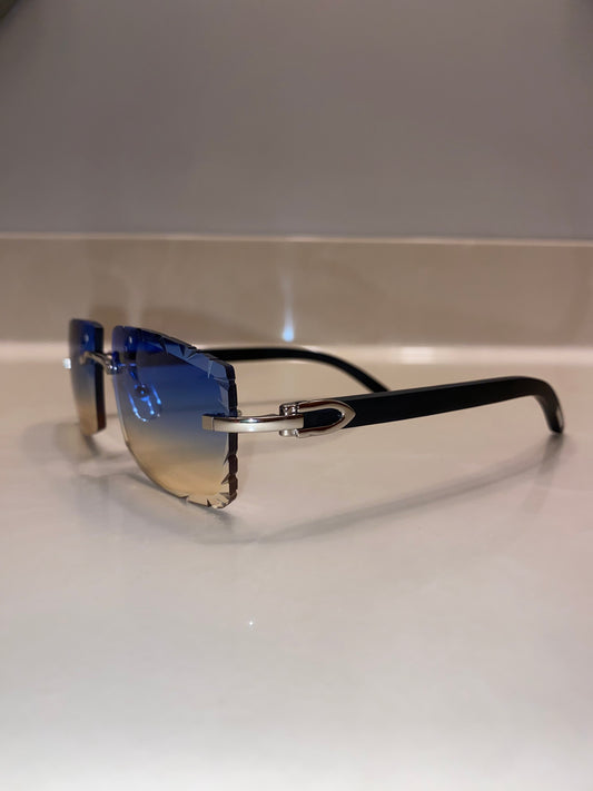 Rimless Sunglasses Black buffs