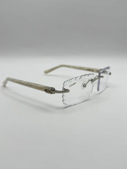 White acetate sunglasses