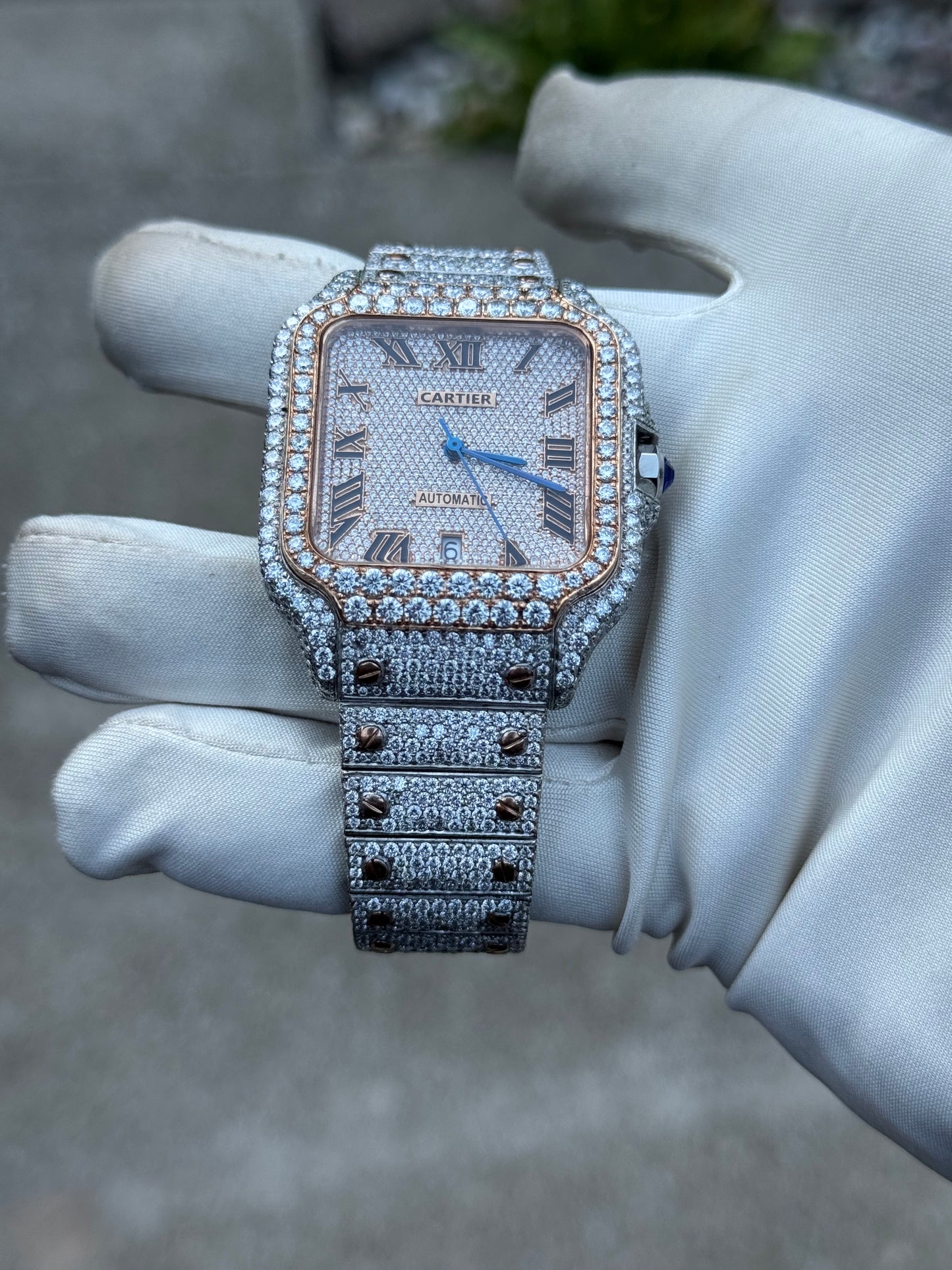 Custom Moissanite watch