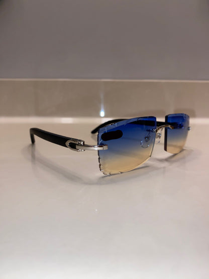 Rimless Sunglasses Black buffs