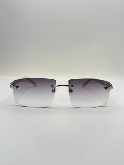 White acetate sunglasses