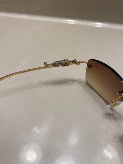 Iced out Panther Glasses