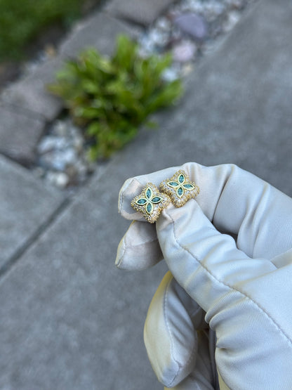 Moissanite flower Earrings